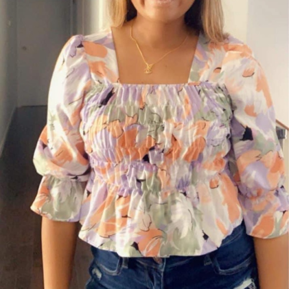 Flower crop top